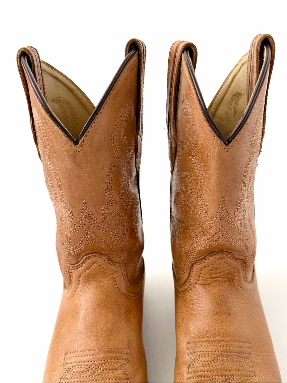 CODY JAMES | Boys Showdown Leather Western Cowboy Boots Tan Brown Size 3 D - Picture 6 of 14